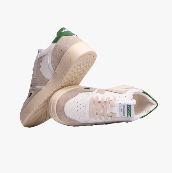 SEUL RETRO FAUX LEATHER & SPLIT Womens Trainers Verde - Image 5