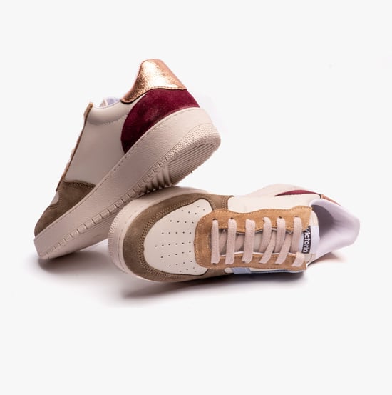 MADRID MULTICOLOURED SPLIT LEATHER Womens Trainers Khaki - Image 4