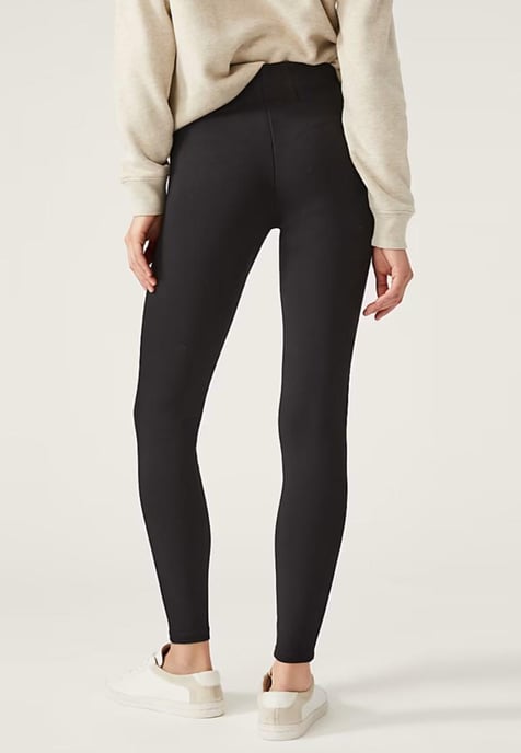 M&S Magic Shaping High Waisted Tummy Control Leggings in Black - Image 2