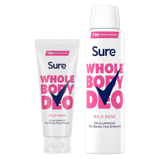 Sure Whole Body Wild Rose Bundle Deodorant Spray and Cream - Image 1