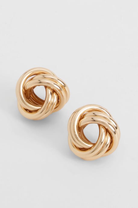 Knot Detail Stud Earrings - Image 1