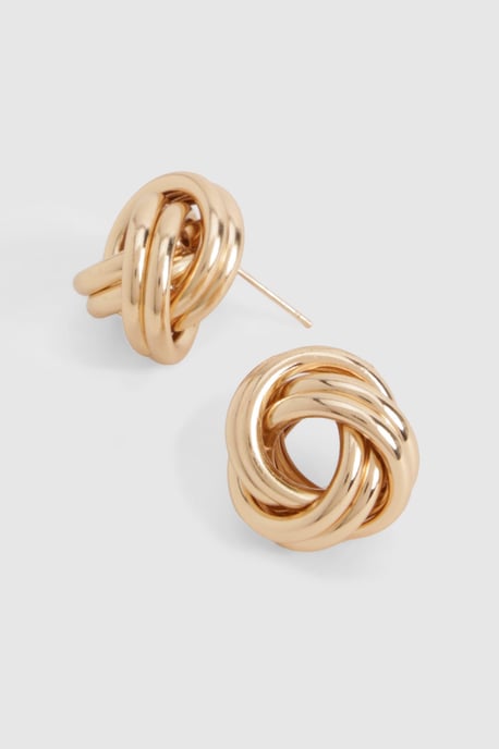 Knot Detail Stud Earrings - Image 3