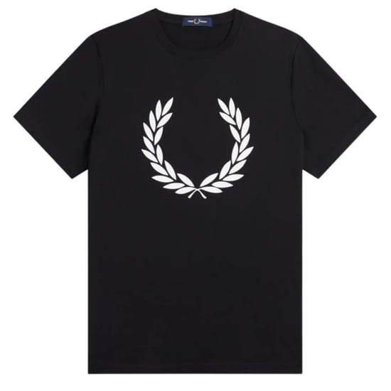 Fred Perry lauwerkrans print zwart kinder T-shirt - Image 1
