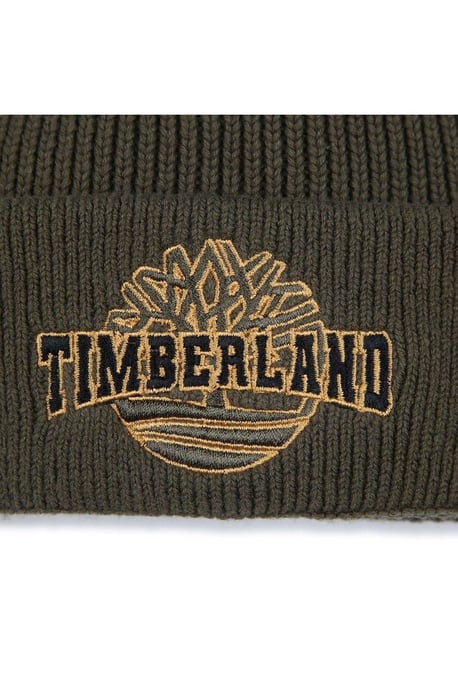 Timberland Boys Logo Beanie Khaki - Image 3