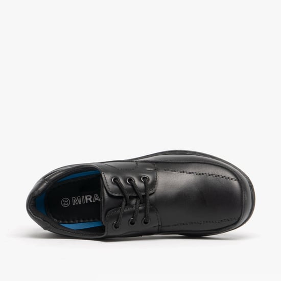 ADAM Boys Leather School Shoes Black - Image 3