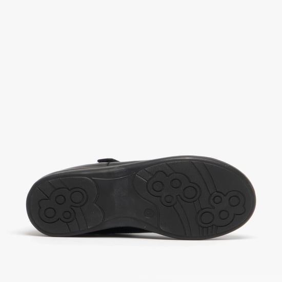 ELSA Girls Leather Touch Fasten Mary Jane Shoes Black - Image 3