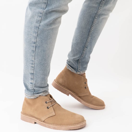 Roamers M400TS Mens Desert Boots Stone - Image 2