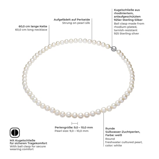 Valero Pearls Fresh Water Cultured Pearl Necklace - Image 2