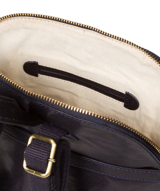 'Francisca' Navy Leather Backpack - Image 6