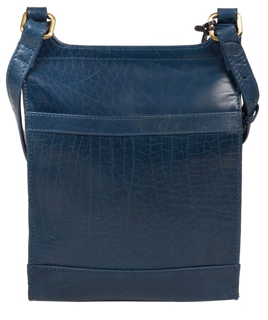 'Sasha' Snorkel Blue Leather Cross Body Bag - Image 3