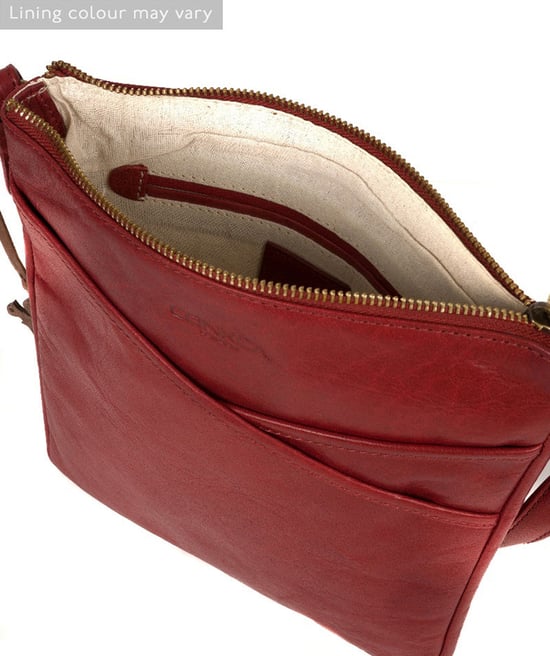 'Avril' Chilli Pepper Leather Cross Body Bag - Image 4