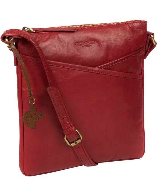 'Avril' Chilli Pepper Leather Cross Body Bag - Image 5
