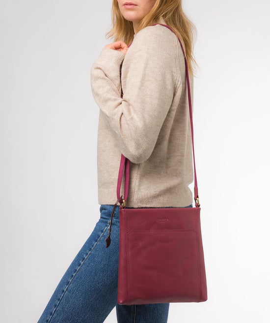 'Dink' Orchid Leather Cross Body Bag - Image 2