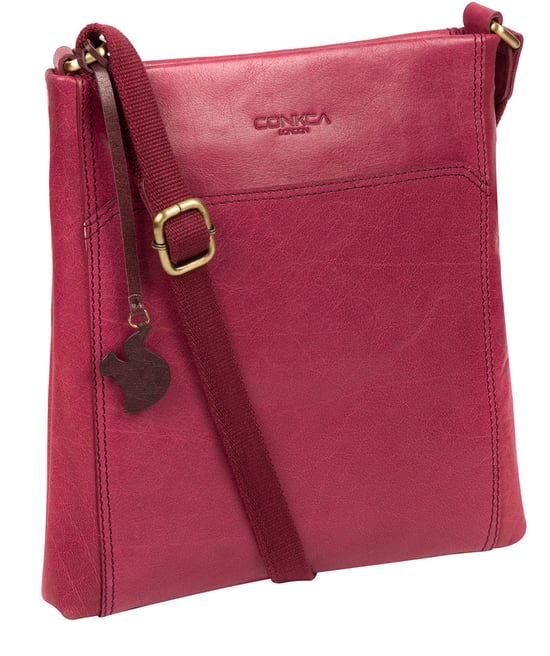 'Dink' Orchid Leather Cross Body Bag - Image 5