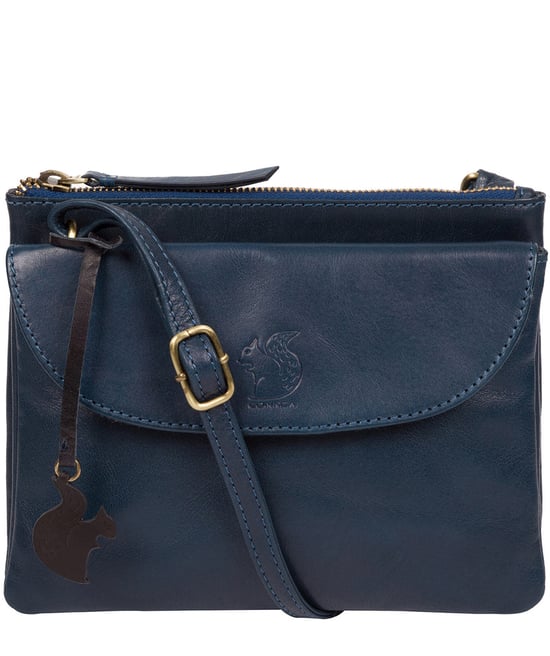 'Tillie' Snorkel Blue Leather Cross Body Bag - Image 1