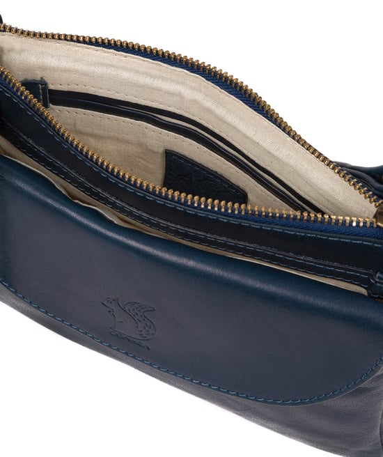 'Tillie' Snorkel Blue Leather Cross Body Bag - Image 4