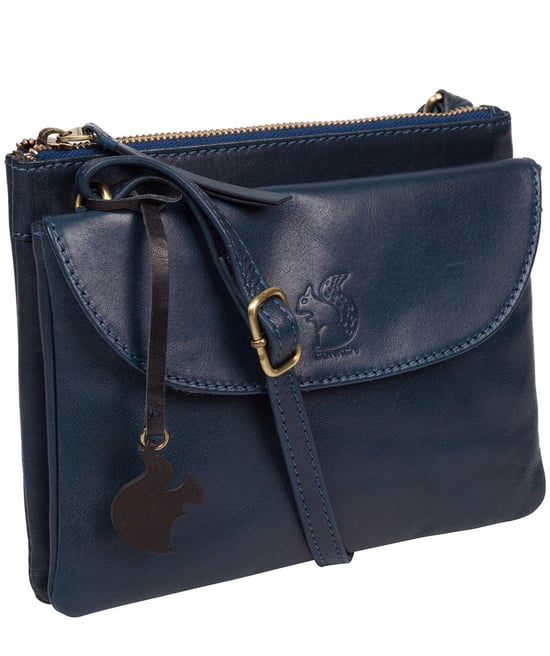 'Tillie' Snorkel Blue Leather Cross Body Bag - Image 5