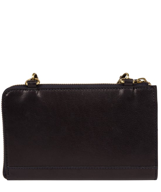 'Senga' Navy Leather Cross Body Clutch Bag - Image 3