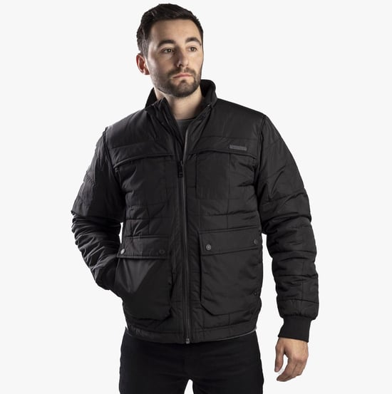 CAT TERRAIN Mens Polyester Full Zip Jacket Black - Image 2