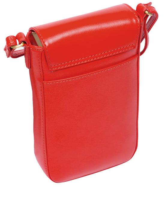 'Buzz' Orangeade Leather Cross Body Phone Bag - Image 3