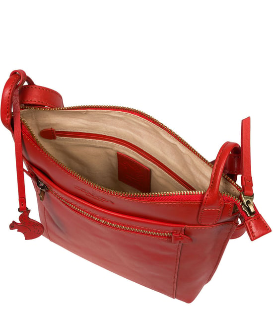 'Rego' Orangeade Leather Cross Body Bag - Image 4
