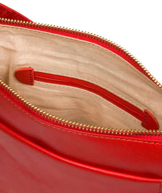 'Rego' Orangeade Leather Cross Body Bag - Image 6