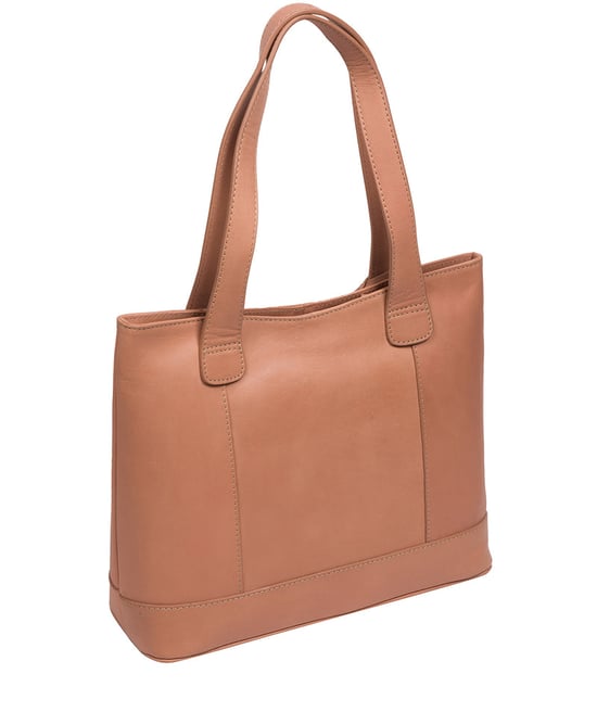 'Little Patience' Subtle Pink Leather Tote Bag - Image 3