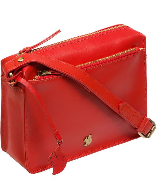 'Aurora' Orangeade Leather Cross Body Bag - Image 5