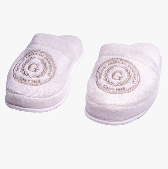 GANT CREST Unisex Mule Slippers White - Image 4