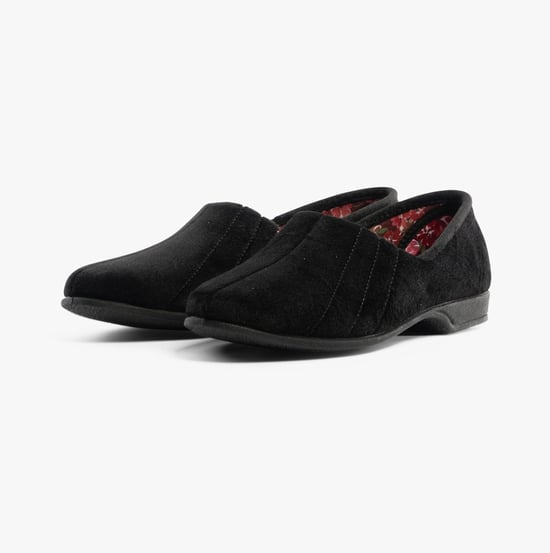 GBS AUDREY Slip On Womens Slippers Black - Image 2