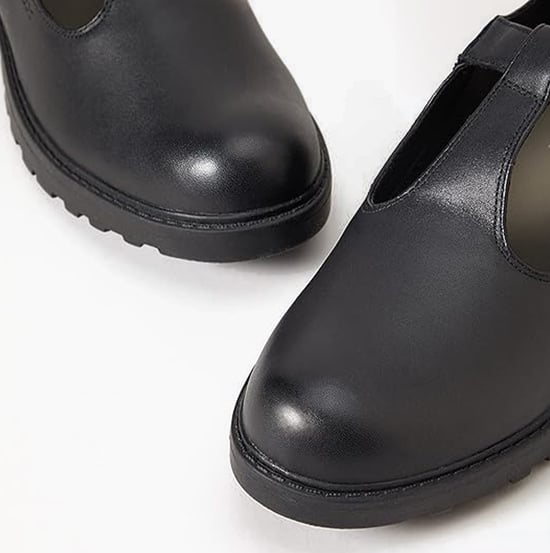 J CASEY GIRL Kids Leather Ballerina Black - Image 4