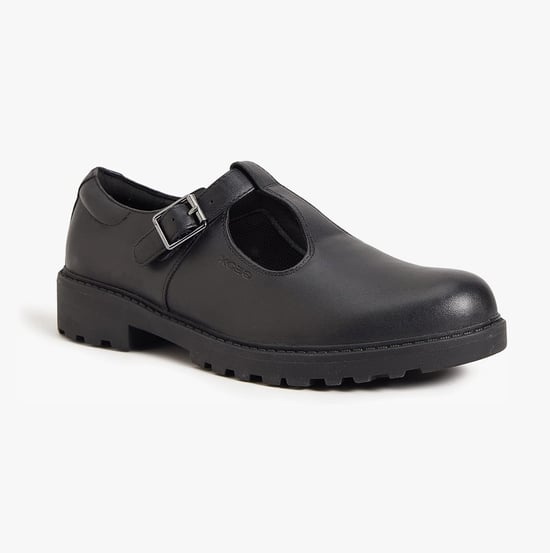 J CASEY GIRL Kids Leather Ballerina Black - Image 3