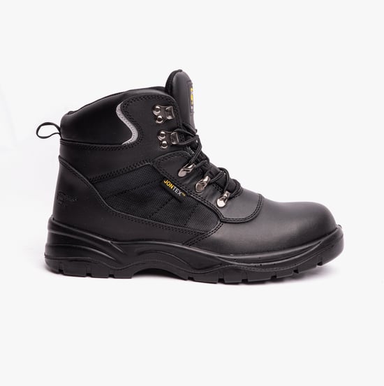Grafters M161A Unisex Leather Safety Boots Black - Image 1