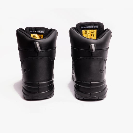 Grafters M161A Unisex Leather Safety Boots Black - Image 4