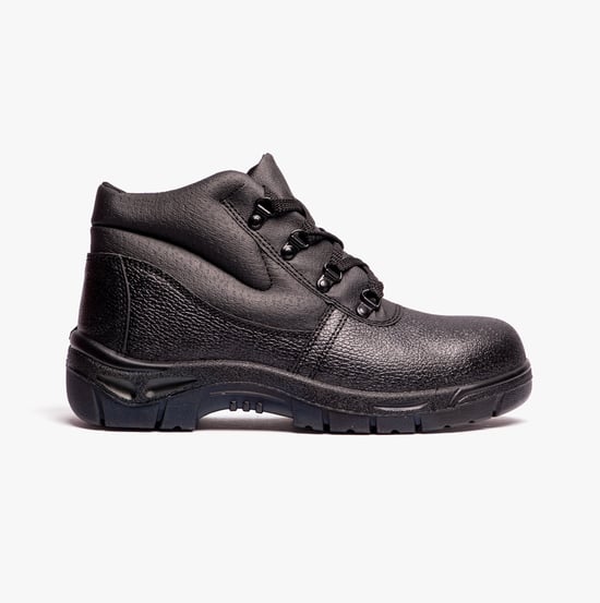 Grafters M5501PA Unisex Leather Safety Boots Black - Image 1