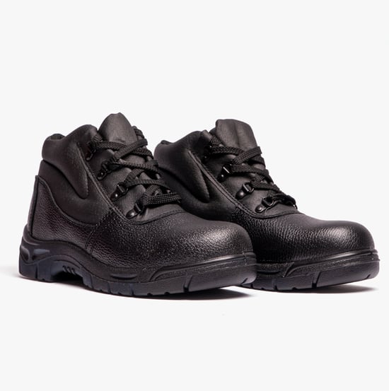 Grafters M5501PA Unisex Leather Safety Boots Black - Image 2