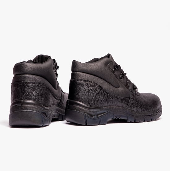 Grafters M5501PA Unisex Leather Safety Boots Black - Image 3