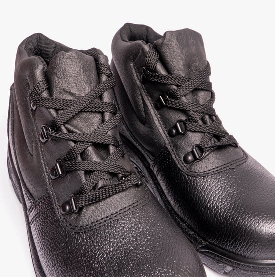 Grafters M5501PA Unisex Leather Safety Boots Black - Image 4