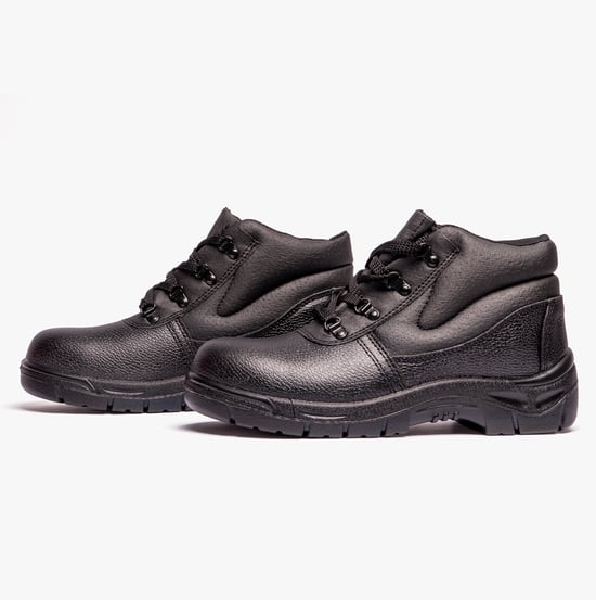 Grafters M5501PA Unisex Leather Safety Boots Black - Image 5
