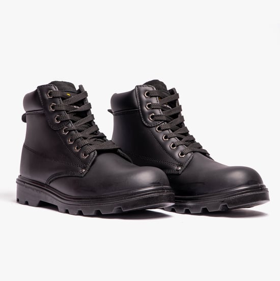 Grafters M569A Unisex Leather Safety Boots Black - Image 2