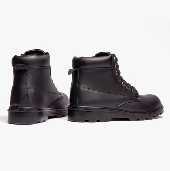 Grafters M569A Unisex Leather Safety Boots Black - Image 3