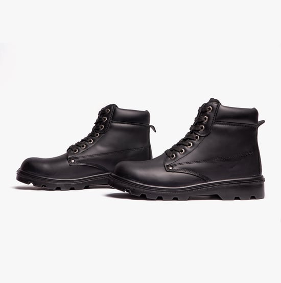 Grafters M569A Unisex Leather Safety Boots Black - Image 5