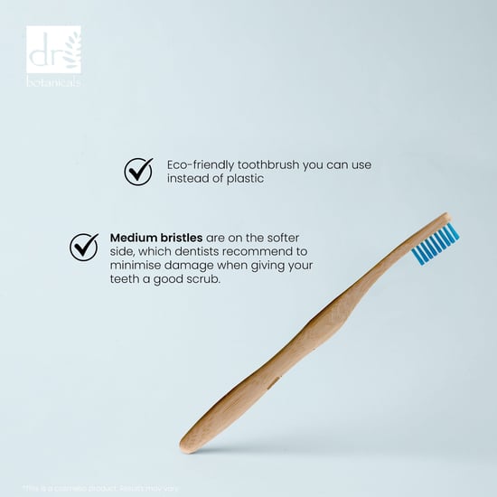 Dr Botanicals Bamboo Toothbrush Blue Twin Value Savings Pack - Image 3
