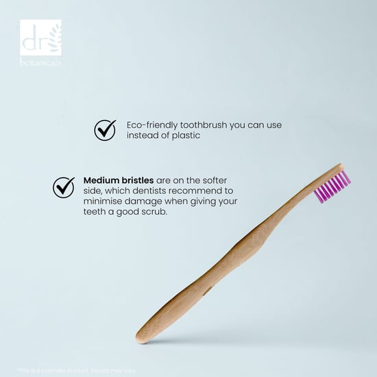 Dr Botanicals Bamboo Toothbrush Purple Twin Value Savings Pack - Image 3