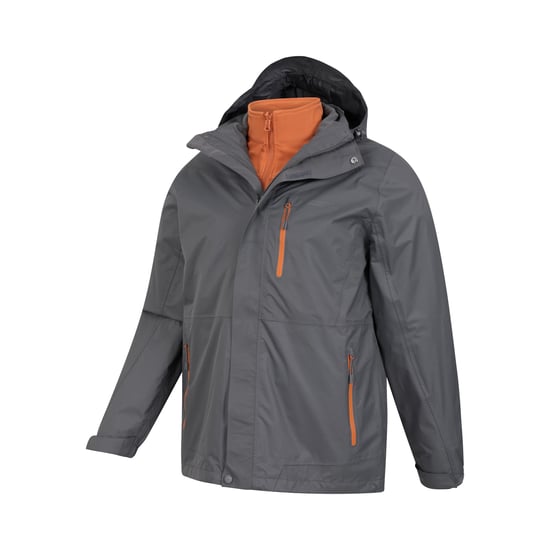 Mountain Warehouse Heren Bracken Extreme 3 in 1 Waterdichte Jas (Houtskool) - Image 3