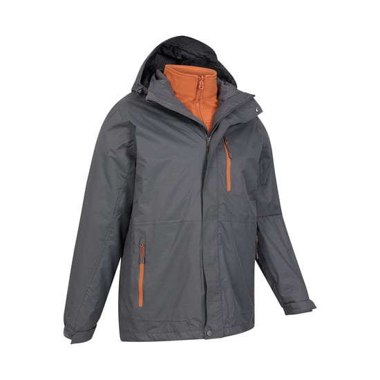 Mountain Warehouse Heren Bracken Extreme 3 in 1 Waterdichte Jas (Houtskool) - Image 4