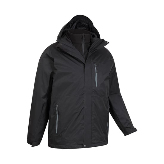 Mountain Warehouse Mens Bracken Extreme 3 i 1 vattentät jacka (Svart) - Image 4