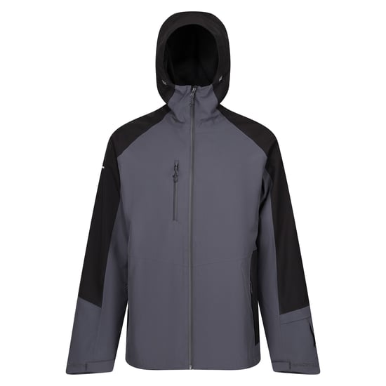 Regatta Mens X-Pro Beacon Contrast Detail Waterproof Jacket (Seal Grey/Black) - Image 1