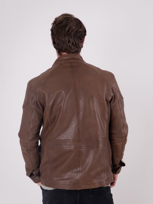 Strickton Leather Jacket in Brown - Image 6