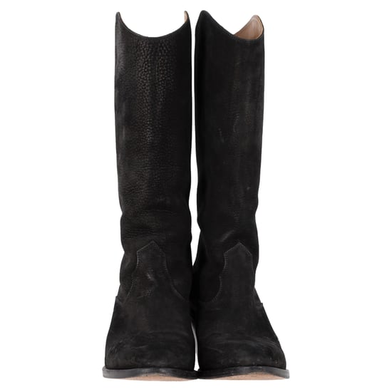 Chloé Western Cowboy Boots in Black Leather and Suede - Image 2